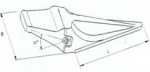 Zahnhalter /Adapter, für Schlitzwandgreifer, System ESCO 282x90 mm EF 3861-25 RC